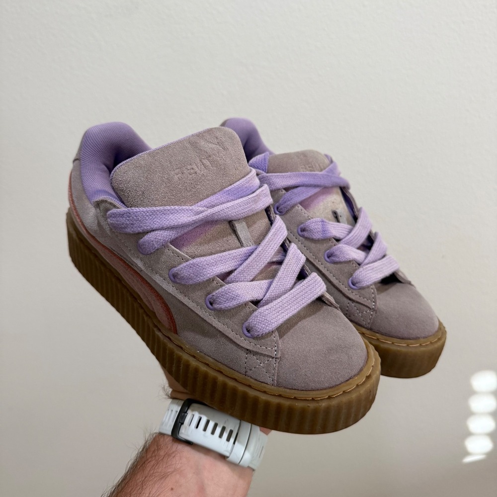 Puma Fenty Creeper Phatty Lavender Alert Burnt Red Suede 399332-03 Womens 8